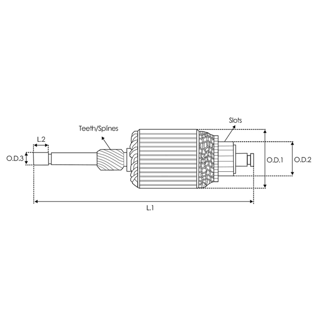 Indítómotor-armatúra 619417 VALEO VOLVO 12V 8T IM539 594529