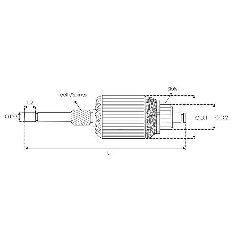 Indítómotor-armatúra IM190 BOSCH 208-as sorozatú indítókhoz 10T 1004012421