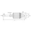 Indítómotor-armatúra 594673, VALEO 12V 13T IM3157