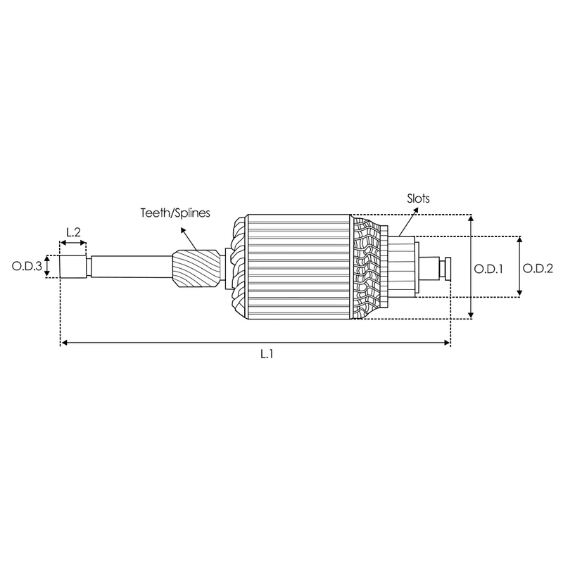 Indítómotor-armatúra IM1127 BOSCH 112-es sorozatú indítókhoz 10T 1004011123