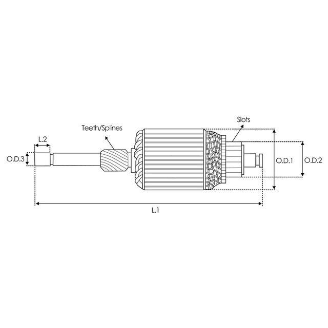 Indítómotor-armatúra 594526 FORD VALEO 12V 13T IM540 619416